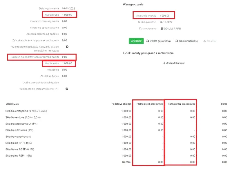 Ile wyniesie wypłata netto przy umowie zlecenie na 3200 brutto?