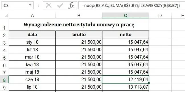 Jak obliczyć wynagrodzenie netto z 7600 brutto na umowie zlecenie?