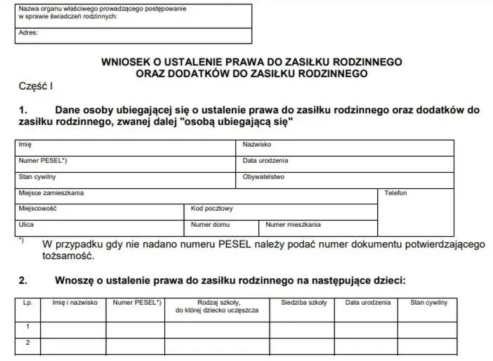 Dochód do zasiłku rodzinnego