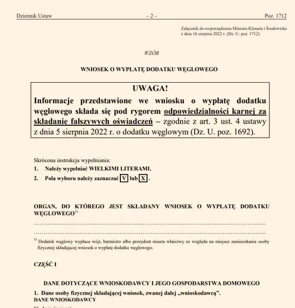 Dodatek węglowy 3000 zł