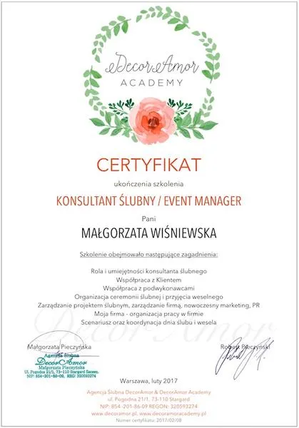 Kwalifikacje event managera