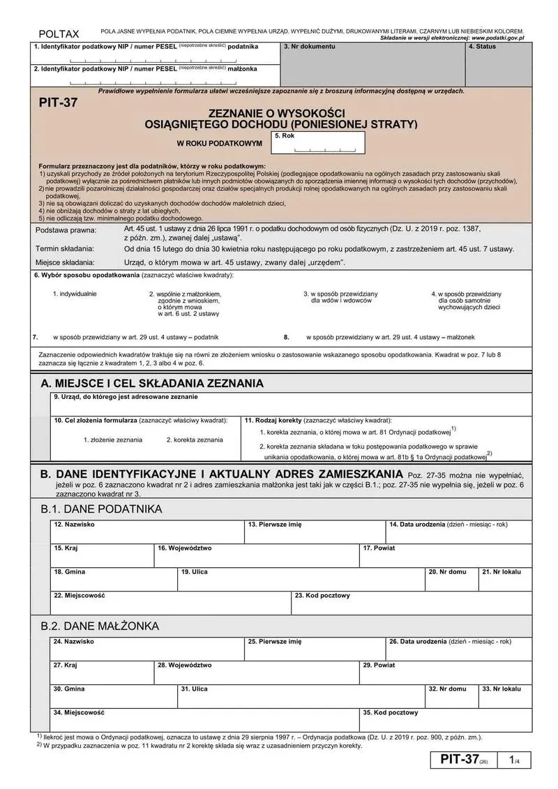 PIT-37 krok po kroku