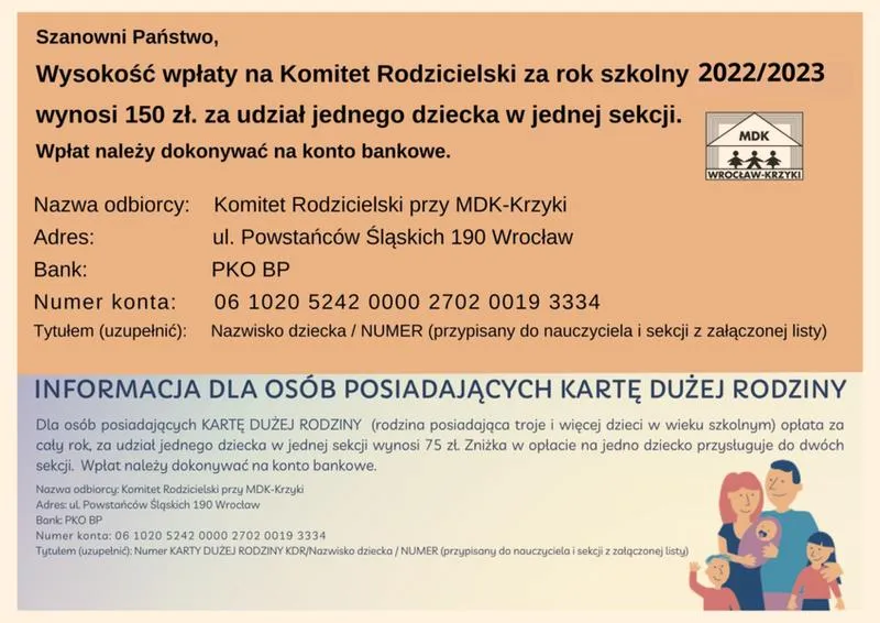 Pieniądze z komitetu rodzicielskiego