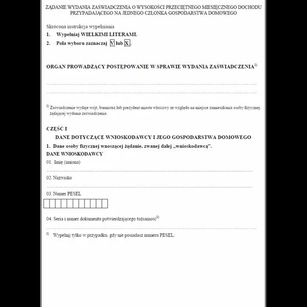Przeciętny miesięczny dochód