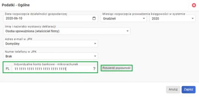 Przelew na mikrorachunek