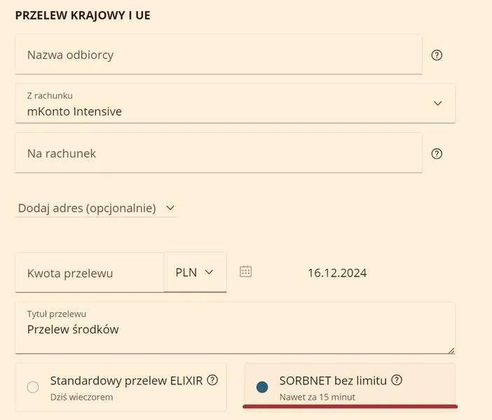 Przelewy SORBNET