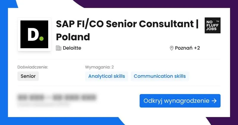 Wynagrodzenie senior SAP